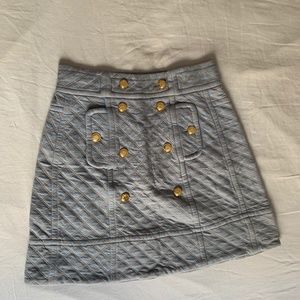 Marc by Marc Jacobs Quilted Skirt - Gold Buttons